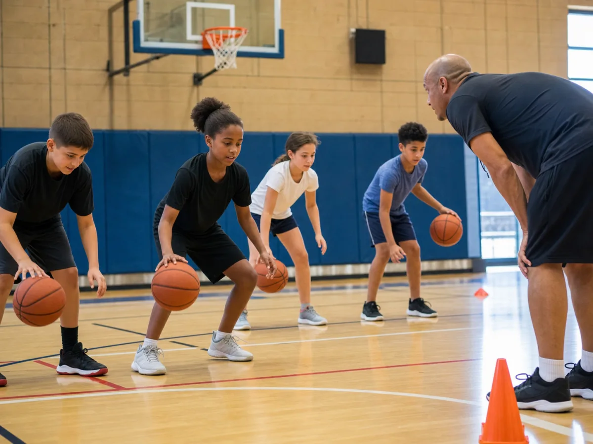 Entraînement de l’école de basket